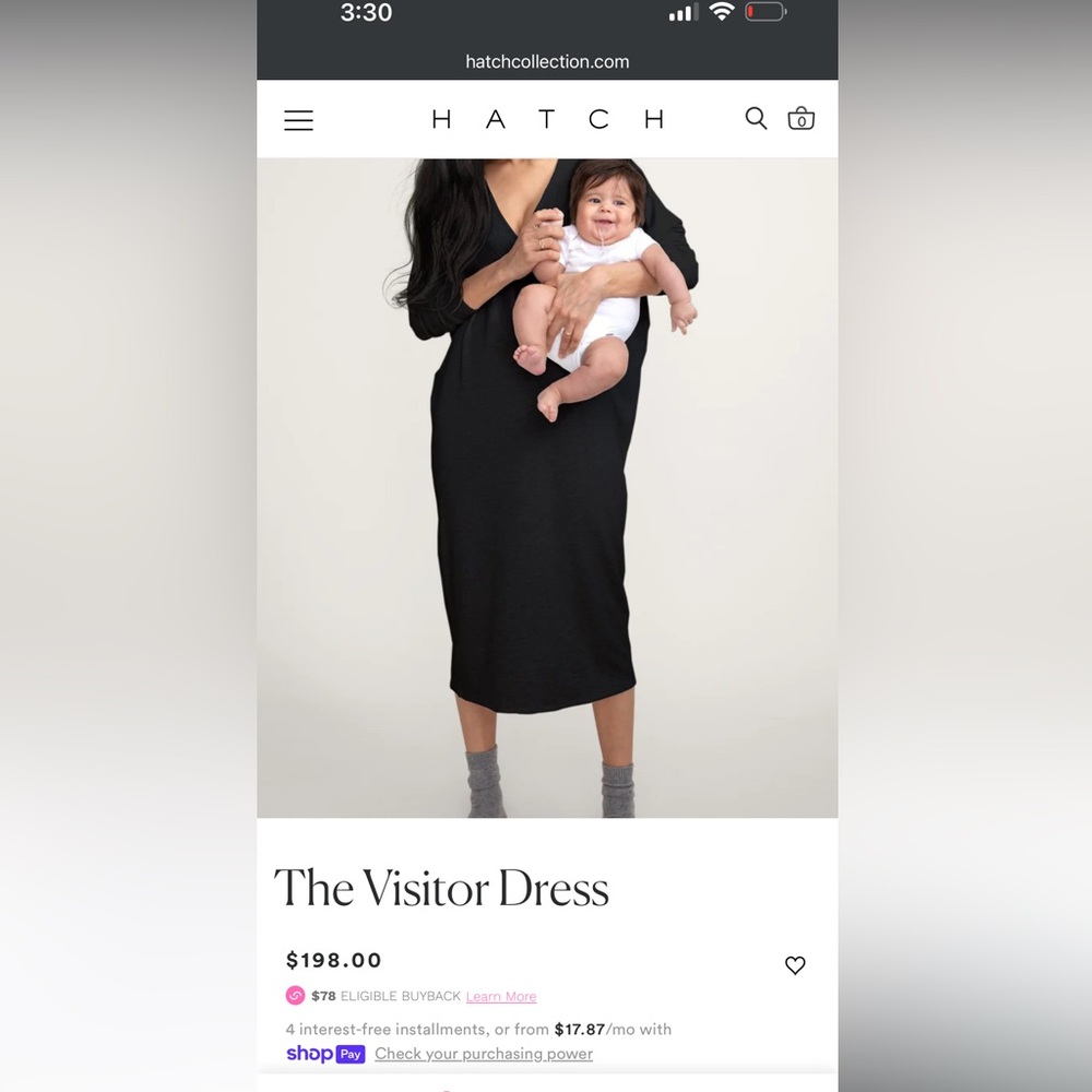 Hatch maternity visistor dress